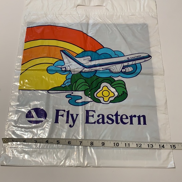 Vintage 70’s Eastern Airlines Plastic Shopping Bag - Picture 8 of 8